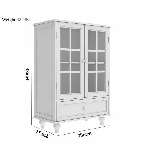 Curio Cabinet with drawer dimensions. 38"x15"x28"