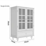 Curio Cabinet with drawer dimensions. 38