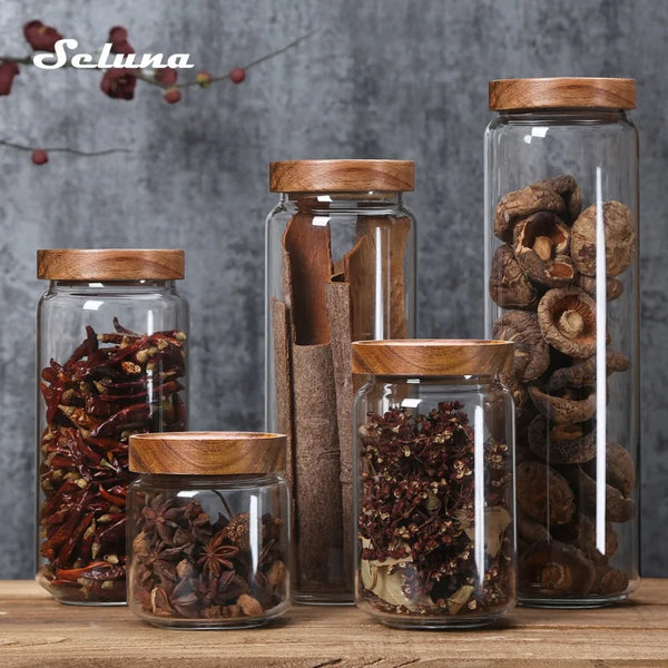 Glass Airtight Kitchen Storage Jars