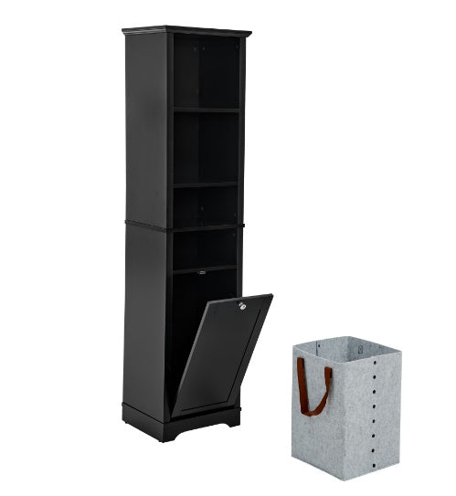 64" Tall Laundry Storage Cabinet For Small Spaces