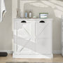 Two-Compartment Tilt-Out Laundry Sorter Cabinet-White