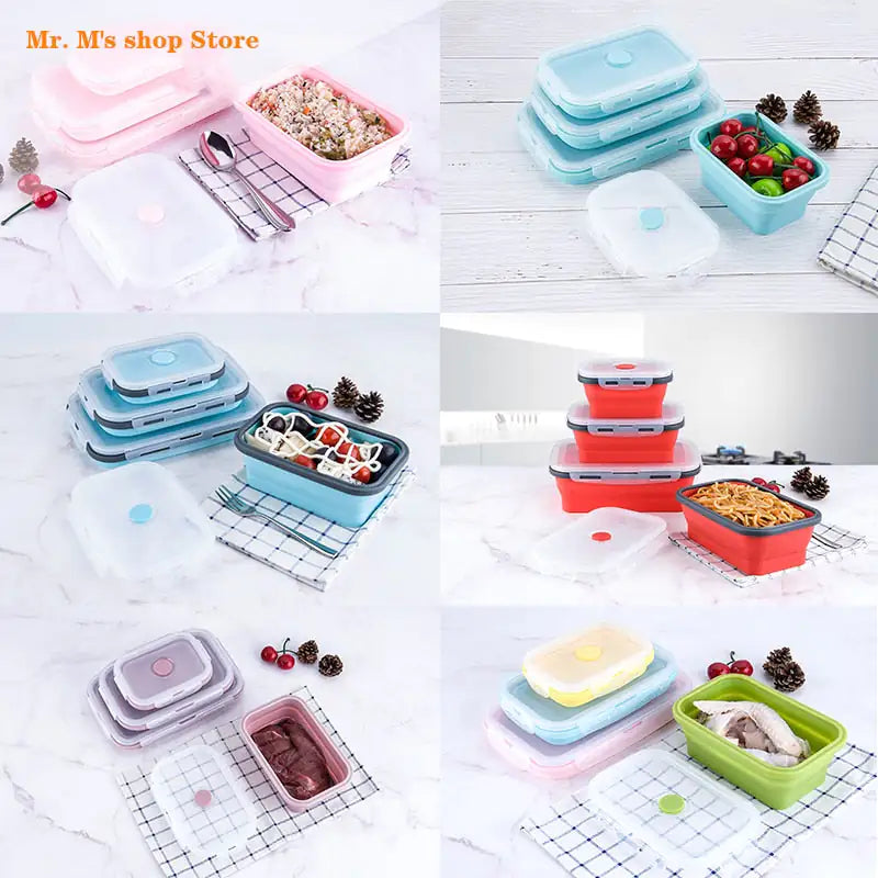 Silicone Collapsible Bento Boxes