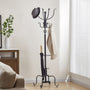 Freestanding Metal Coat Rack with Umbrella Holder