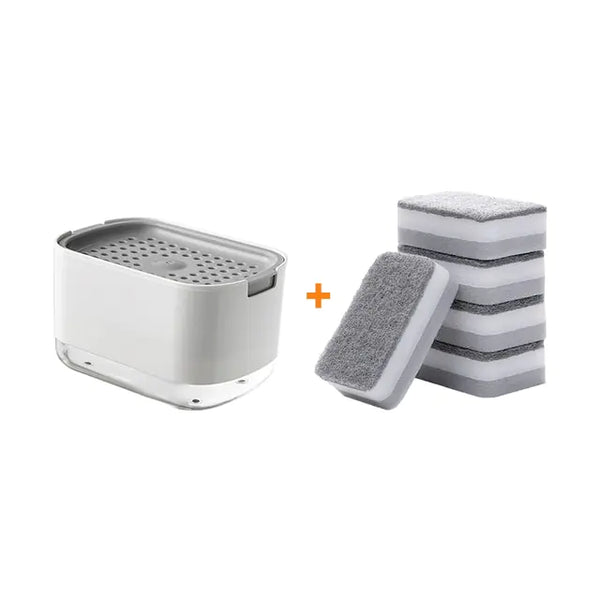 Gray Soap Dispenser w/5 Sponges