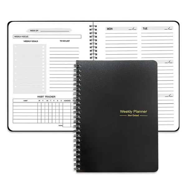 Casual or Campy Undated A5 Spiral Weekly Planners - 4 Styles