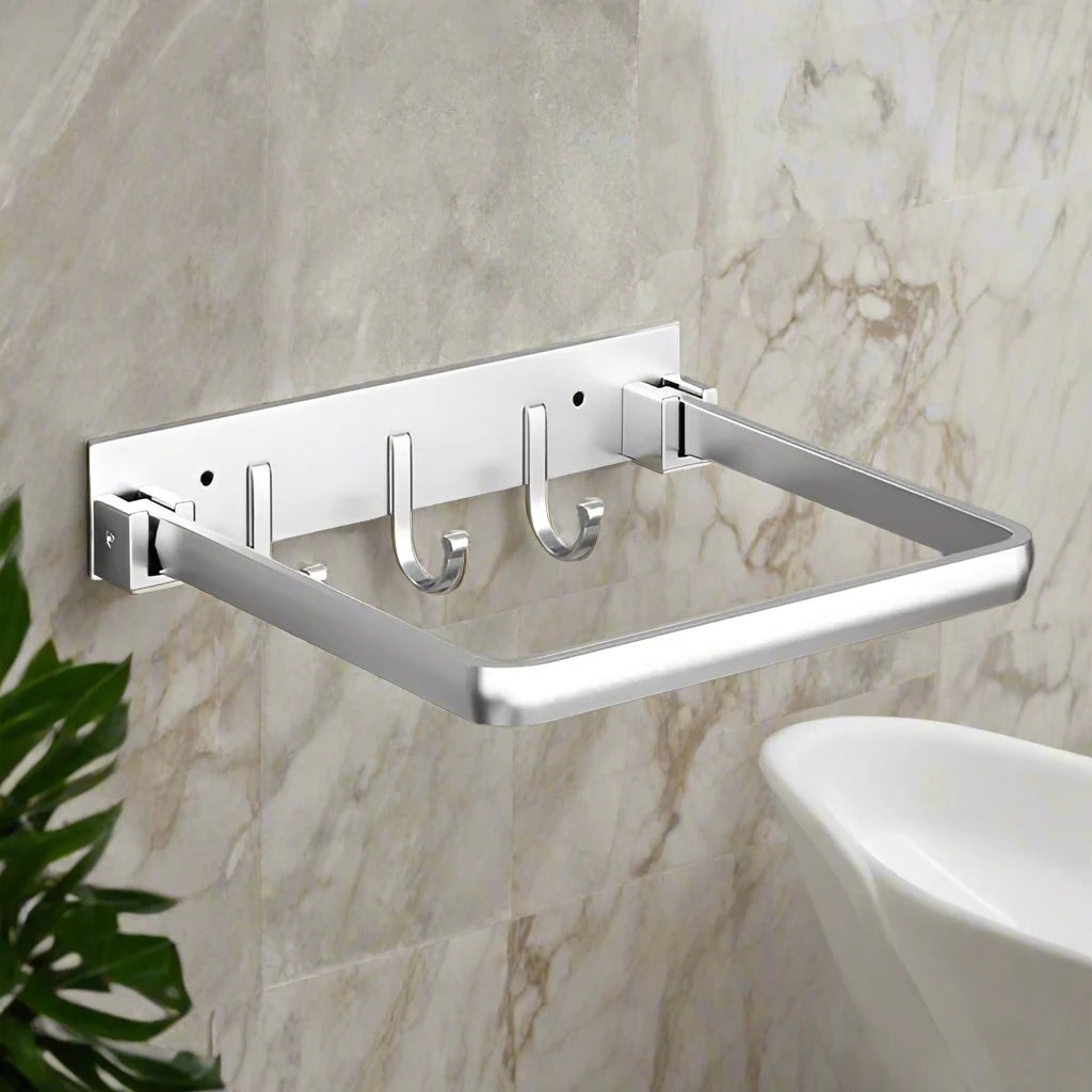 Steel Folding Shelf in bathroom