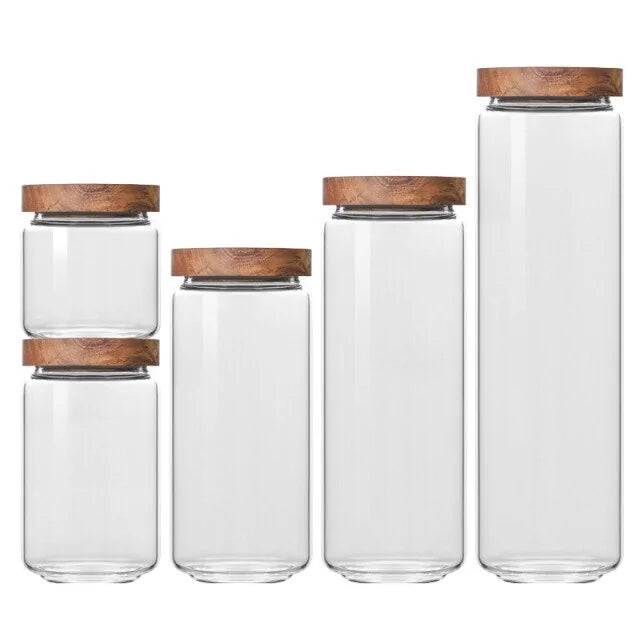 Glass Airtight Kitchen Storage Jars