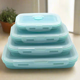 4 Blue Bento Boxes