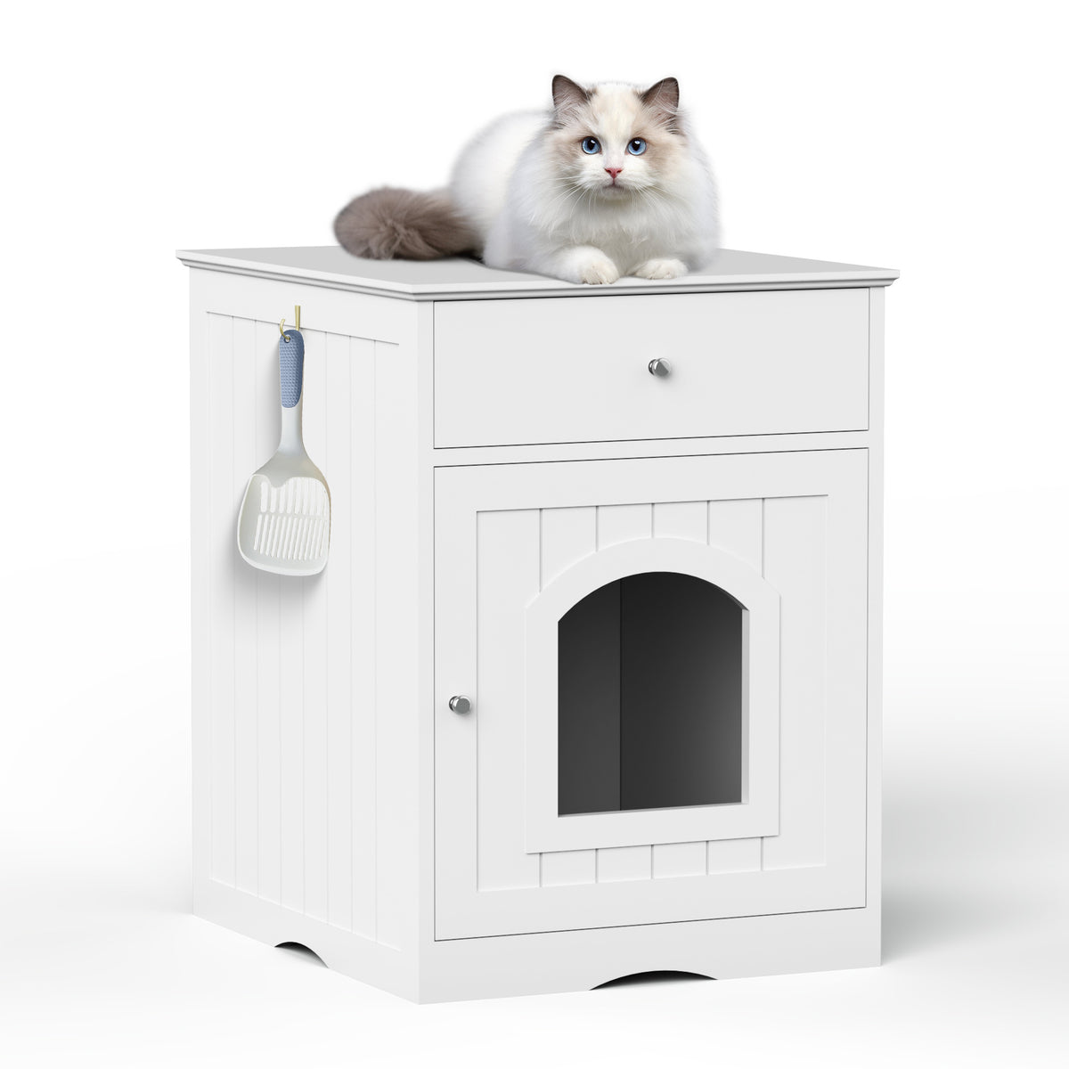 Purrfect Litterbox Hideaway on white background 