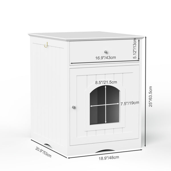 Purrfect Litterbox Hideaway dimentions: 21"x19"x25" tall