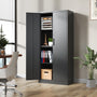 71" Tall Metal Storage Cabinet - Lockable Steel Cabinet with Adjustable Shelves