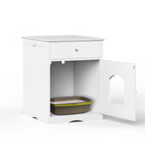 Purrfect Litterbox Hideaway with door open and litterbox inside