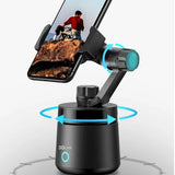 The Smart Video Stabilizer rotates a full 360 degrees to keep you in frame.