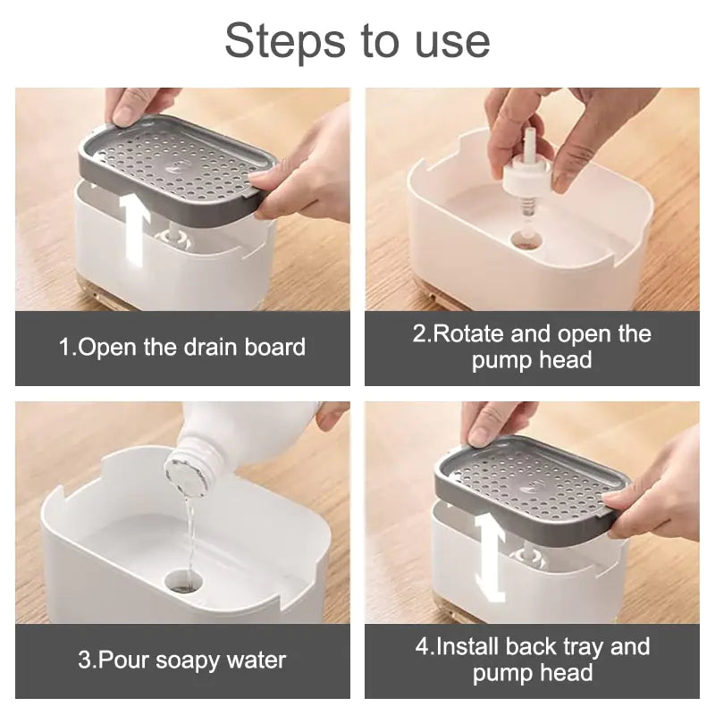 Soap Dispenser Use - just open and fill, it's that easy