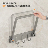 Towel Rack folds for space saving